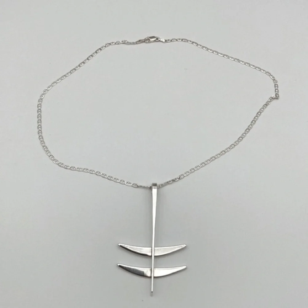 Vintage Erling Christoffersen Anchor Pendant with Chain
